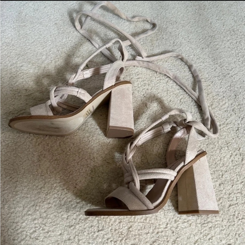 Zigi Soho strappy suede style lace up heel sandals